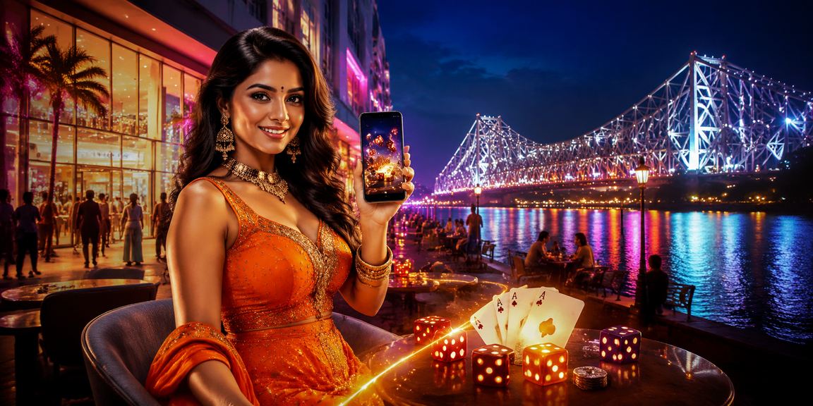 Kolkata Howrah Bridge with responsible gaming theme